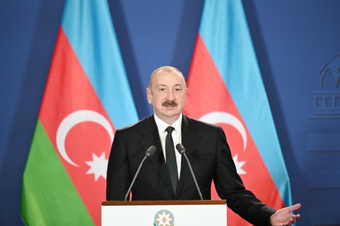 lham Aliyev azeri elnök és Orbán Viktor miniszterelnök közös sajtónyilatkozatot tartottak Budapesten