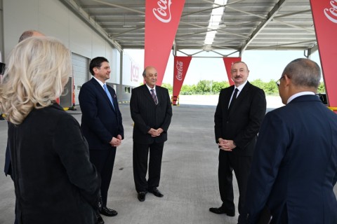 Ilham Aliyev elnök részt vett az „Azerbaijan Coca-Cola Bottlers” új üzemének megnyitóján Ismayilliban