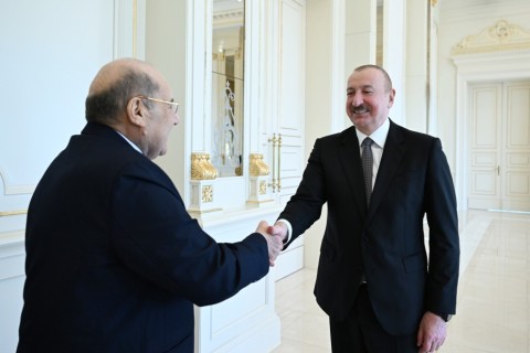 Ilham Aliyev azeri elnök fogadta az egyiptomi szenátus elnökét