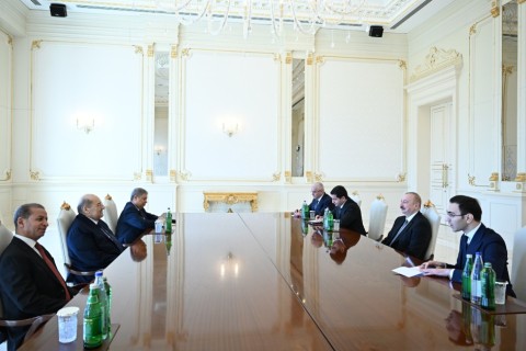 Ilham Aliyev azeri elnök fogadta az egyiptomi szenátus elnökét