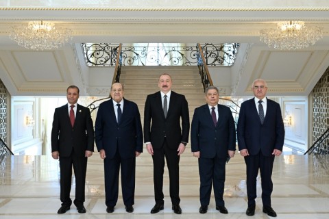 Ilham Aliyev azeri elnök fogadta az egyiptomi szenátus elnökét