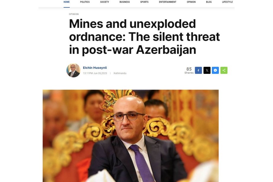 Nepáli média írt Azerbajdzsán aknák és robbanótestek problémájáról