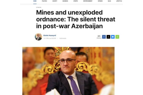 Nepáli média írt Azerbajdzsán aknák és robbanótestek problémájáról