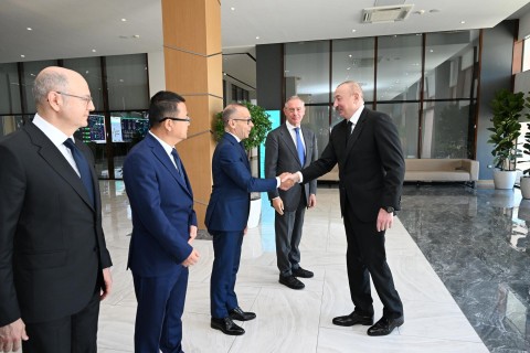 Ilham Aliyev azeri elnök részt vett a „November 8. Erőmű" ünnepélyes megnyitóján