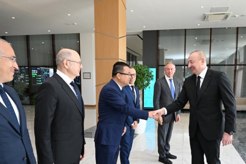 Ilham Aliyev azeri elnök részt vett a „November 8. Erőmű" ünnepélyes megnyitóján