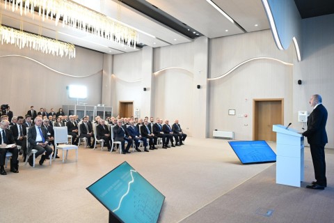 Ilham Aliyev azeri elnök részt vett a „November 8. Erőmű" ünnepélyes megnyitóján