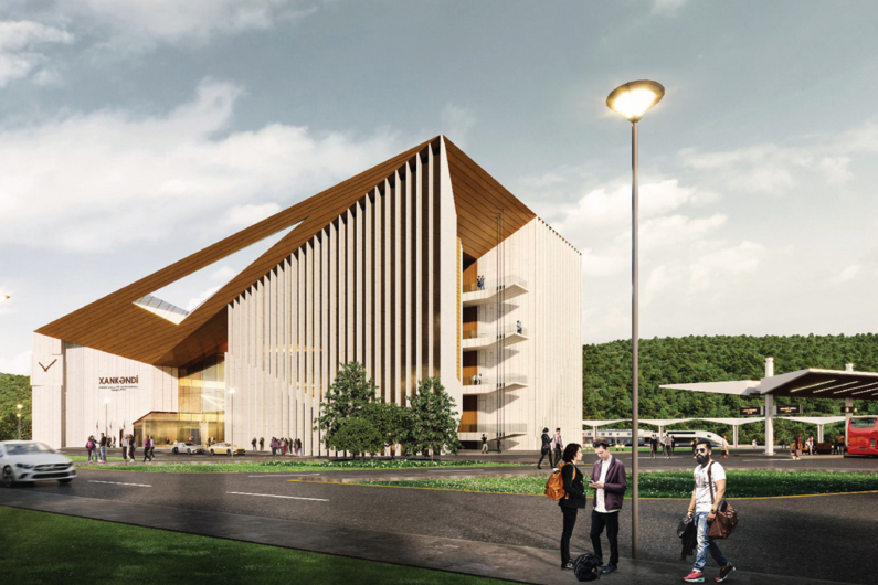 Napi több mint 2 000 utast szolgálhat ki a Khankendiben (Karabah) készülő  vasút- és autóbuszállomás