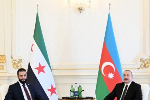 Ilham Aliyev elnök megbeszélést folytatott Szíria átmeneti elnökével