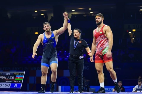 Azeri birkózó szerezte meg a világbajnoki címet Zágrábban