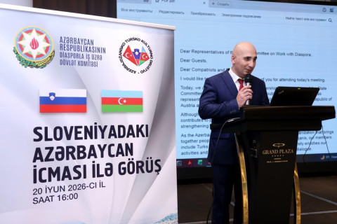 Az azerbajdzsáni diaszpóra Szlovéniában új együttműködési irányokat vitatott meg - FOTÓK