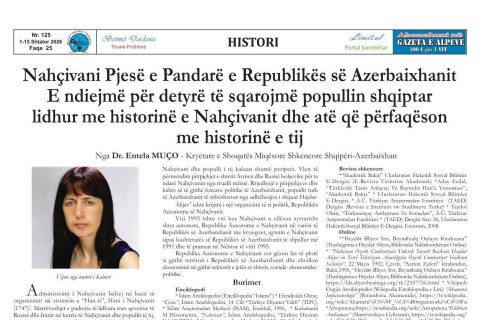 Albán lap közölt részletes cikket Nahicsevánról